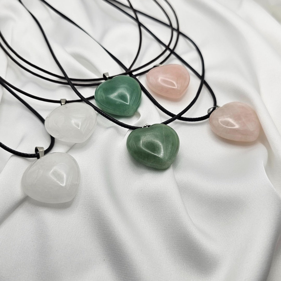 Colgante Corazon Jade verde