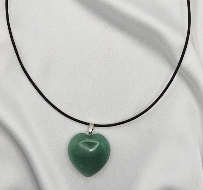 Colgante Corazon Jade verde
