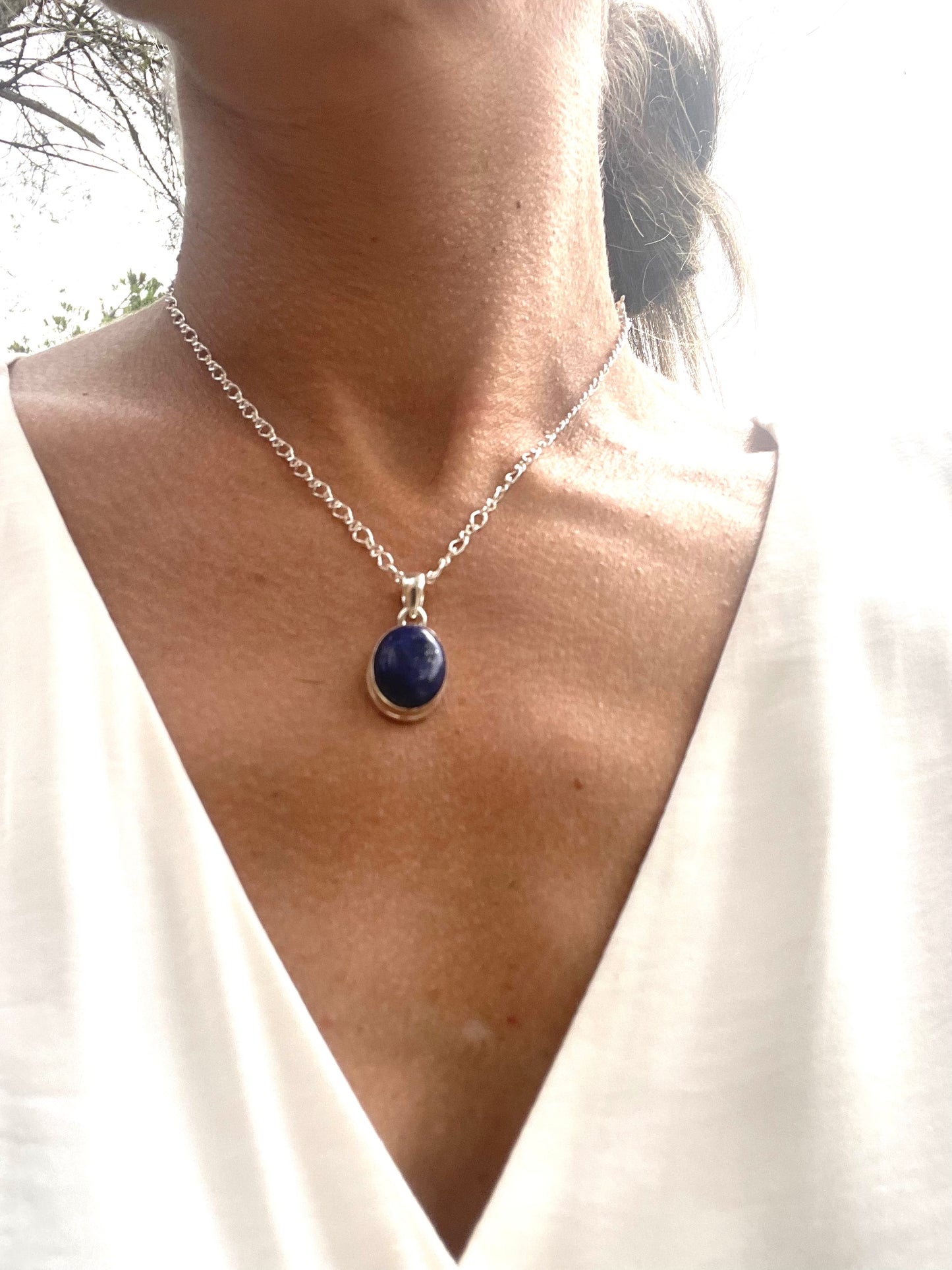 Colgante Cabujón Lapislazuli - Reducir estres y Concetración