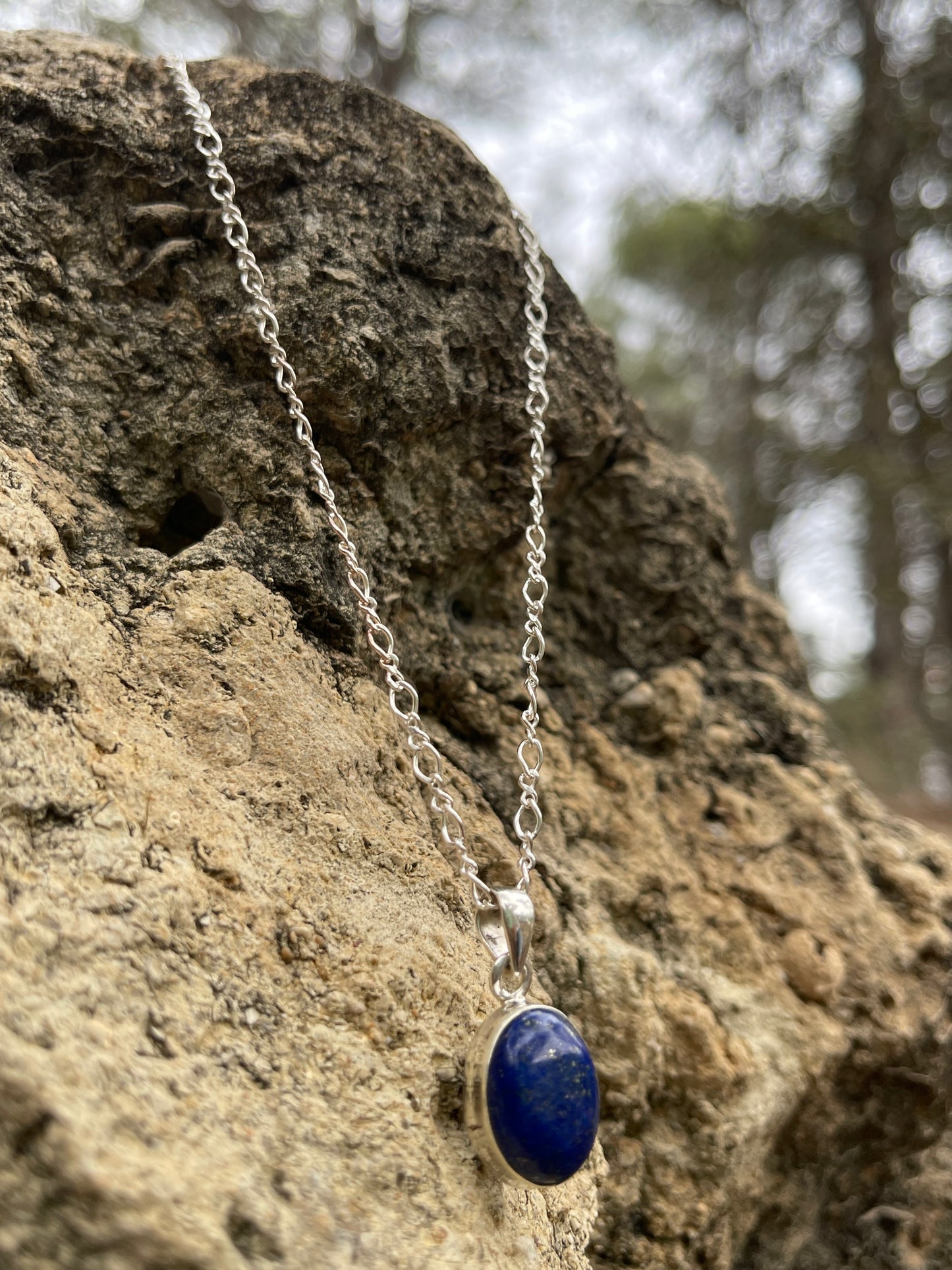 Colgante Cabujón Lapislazuli - Reducir estres y Concetración