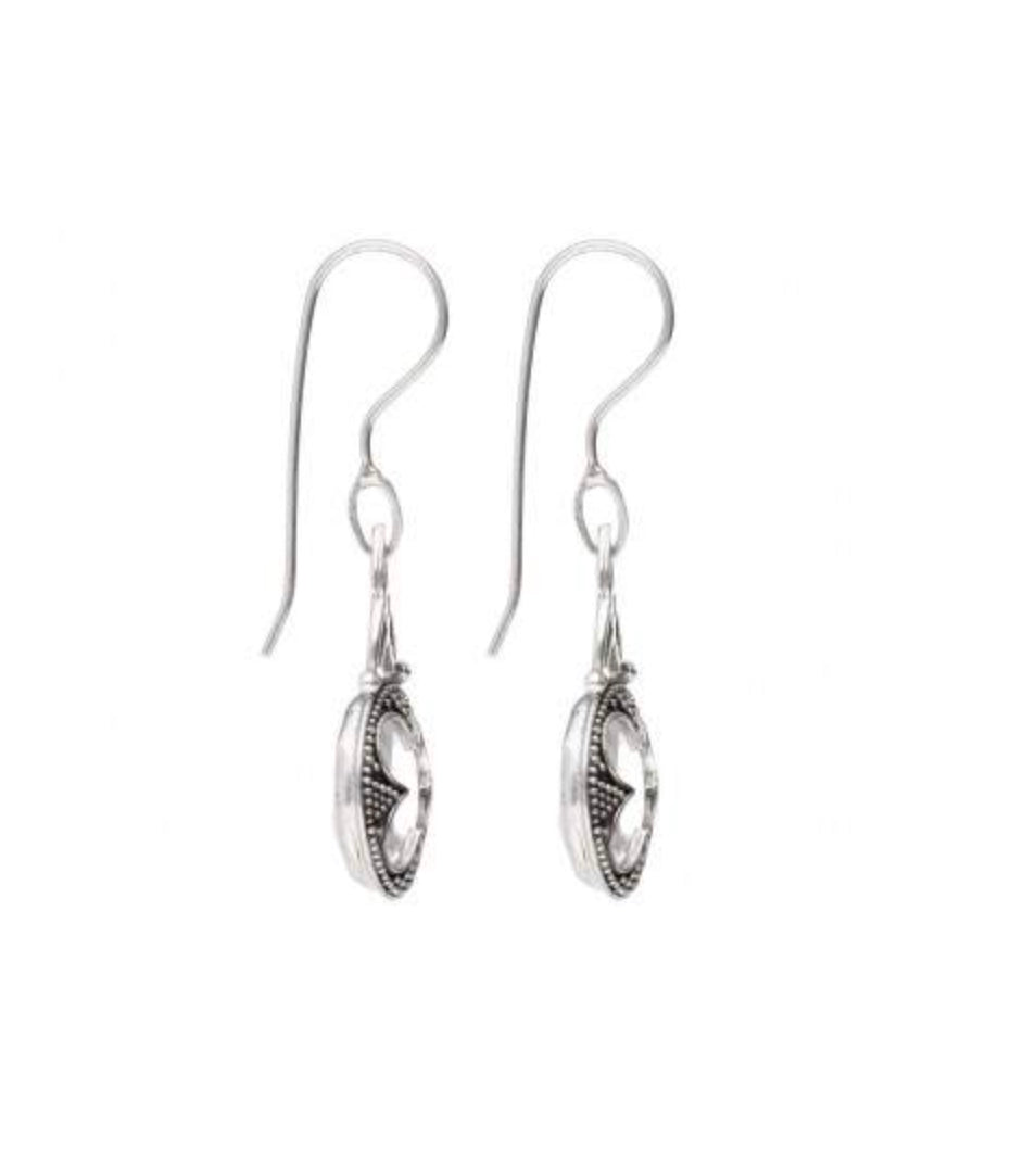 Pendientes Gotland Plano Articulado Cuarzo en Plata de Ley 925