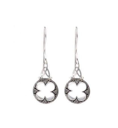 Pendientes Gotland Plano Articulado Cuarzo en Plata de Ley 925