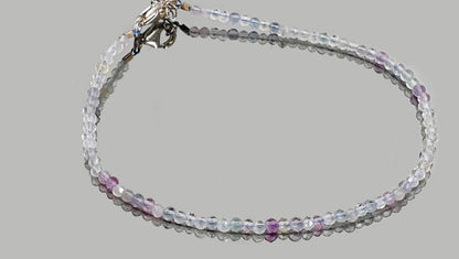 PULSERA DE MINERALES BRILLI PLATA